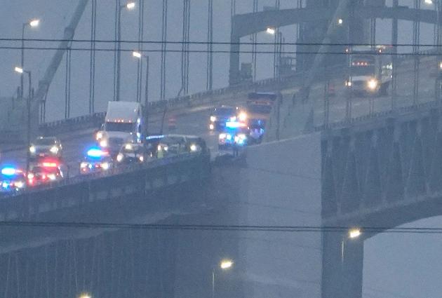 Tractor-trailer plunges off Delaware Memorial Bridge; divers search for occupants